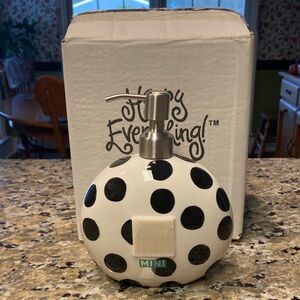 Coton Colors Black and White Polka Dot Soap Dispenser